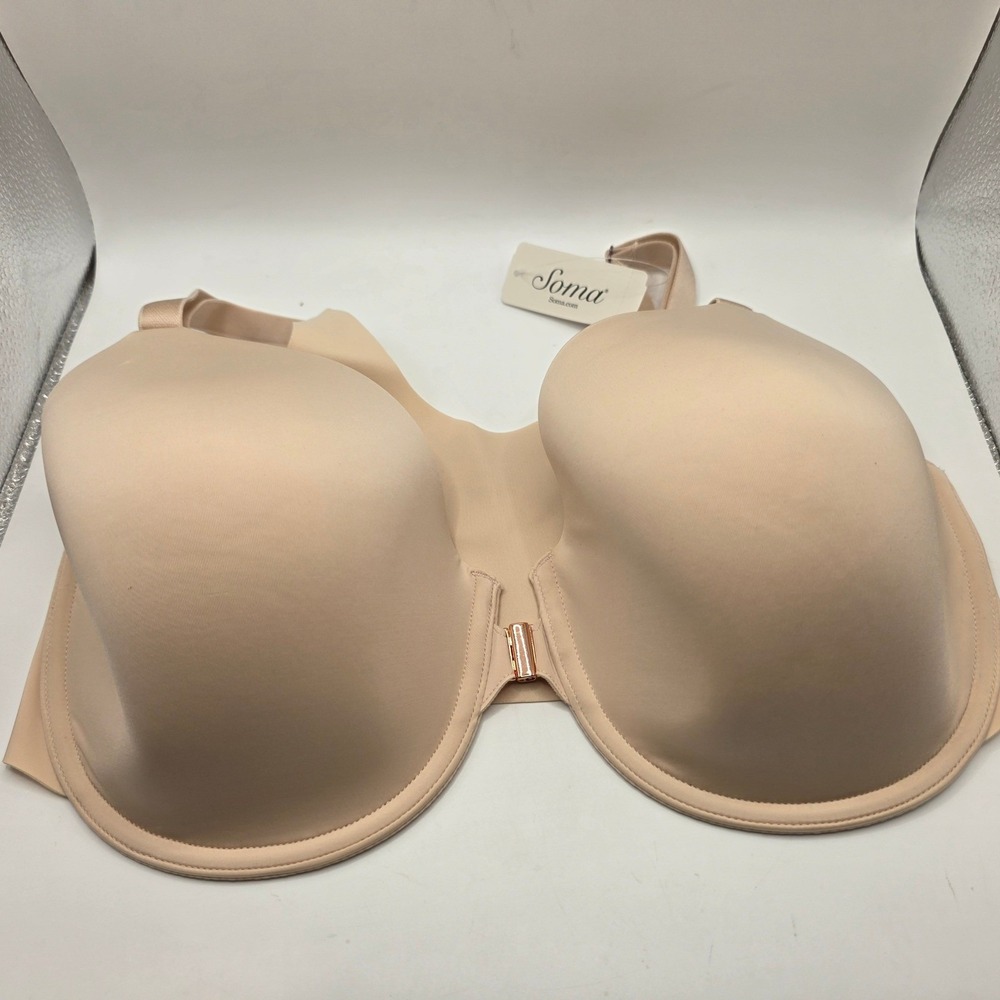 NWT Soma Vanishing 360 Perfect Coverage FrontClose Bra LightNude 36DDD 570277686